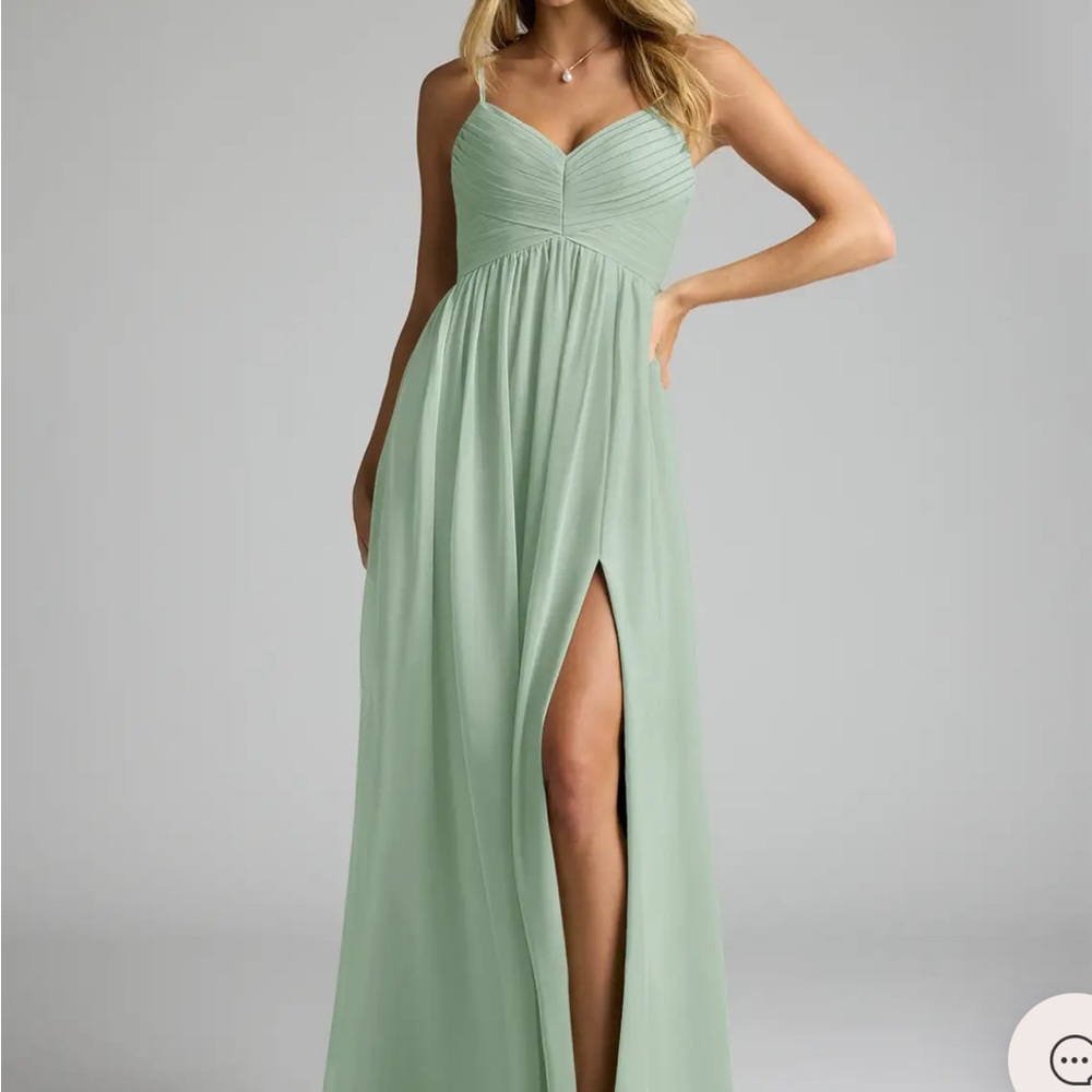 Azazie Alia dress in Agave
